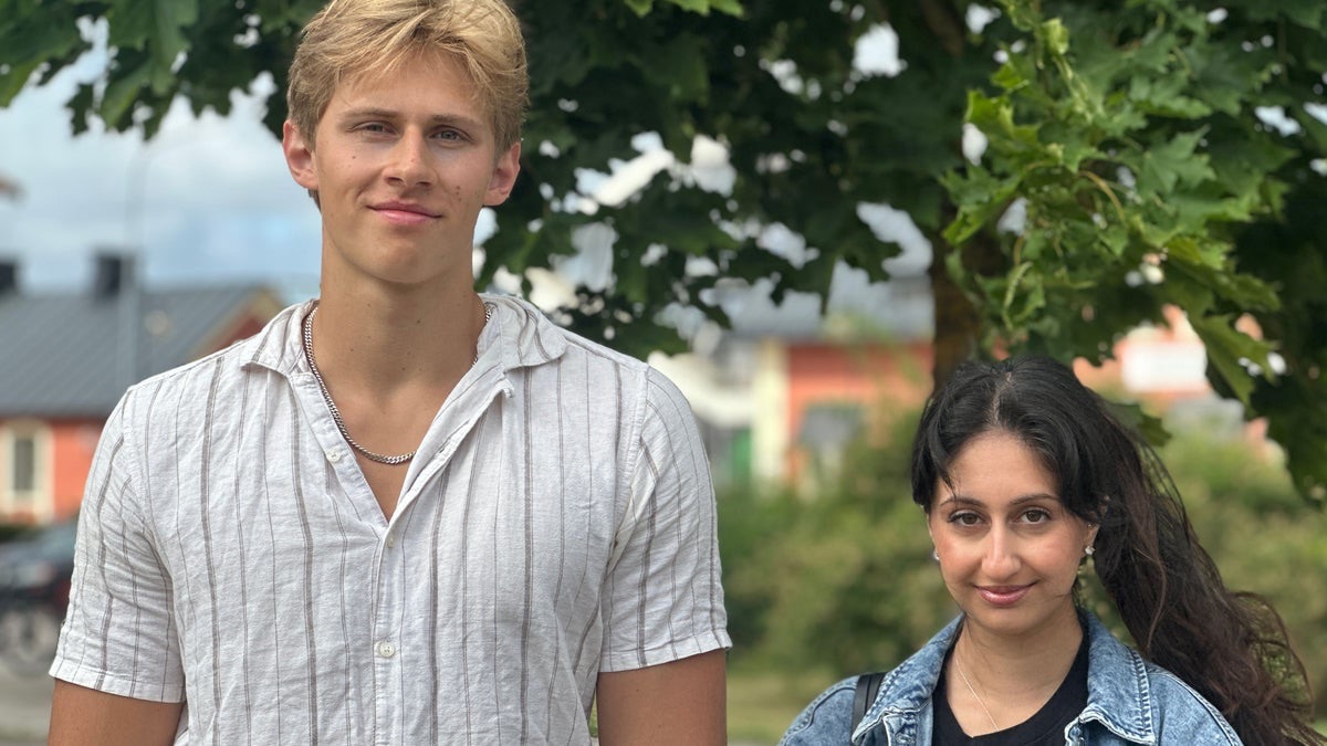 Två unga företagare i UngDrive Academy i Älmhult